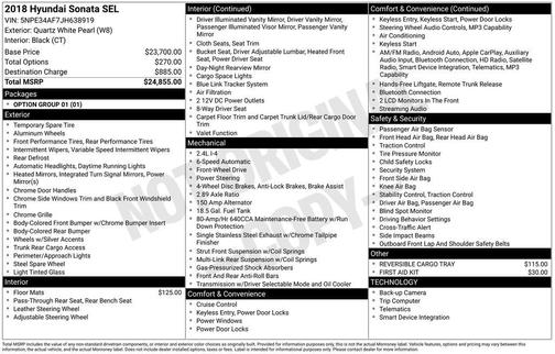 2018 Hyundai SONATA SEL