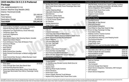 2025 Mazda CX-5 Preferred
