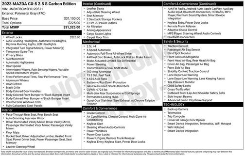 2023 Mazda CX-5 Carbon Edition