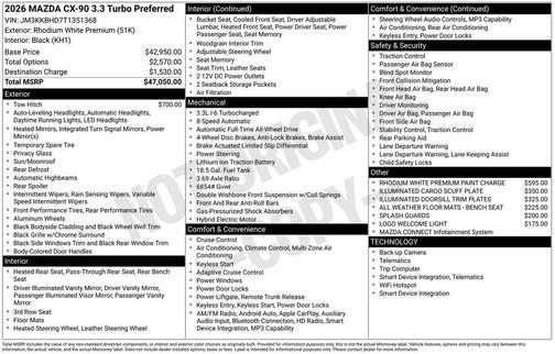 2026 Mazda CX-90 3.3 Turbo Preferred