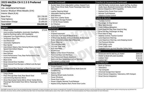 2025 Mazda CX-5 2.5 S Preferred Package