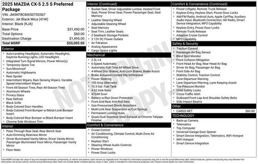 2025 Mazda CX-5 2.5 S Preferred Package