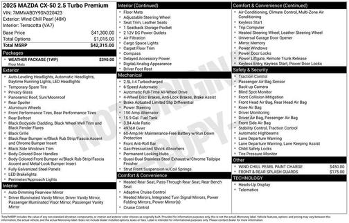 2025 Mazda CX-50 2.5 Turbo Premium Package
