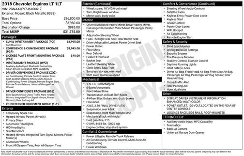 Mosaic Black Metallic 2018 Chevrolet Equinox 1LT
