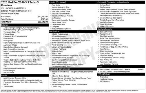 2025 Mazda CX-90 3.3 Turbo S Premium Package