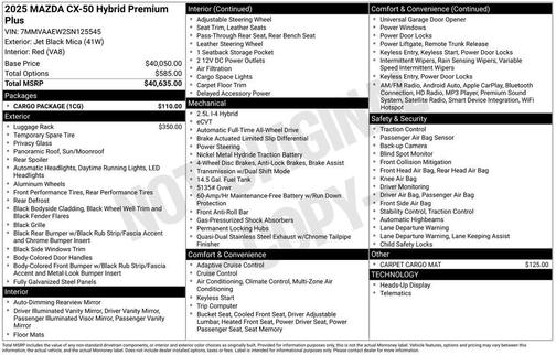 2025 Mazda CX-50 Hybrid Premium Plus Package