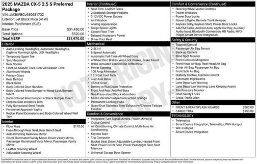 2025 Mazda CX-5 2.5 S Preferred Package
