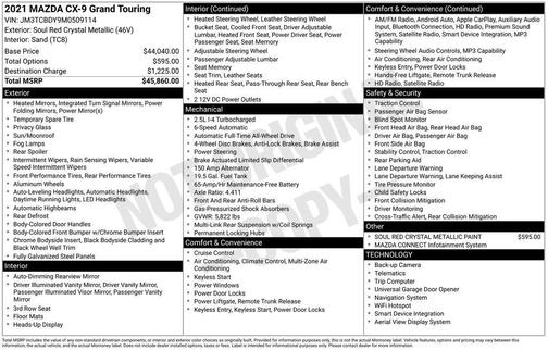 2021 Mazda CX-9 Grand Touring
