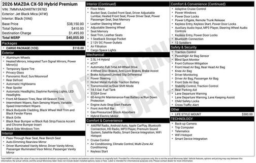 2026 Mazda CX-50 Premium