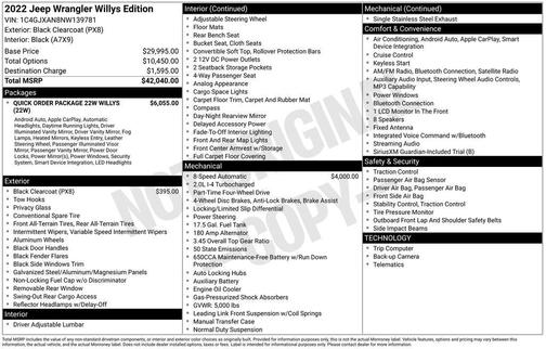 2022 Jeep Wrangler Sport