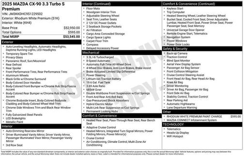 2025 Mazda CX-90 3.3 Turbo S Premium Package