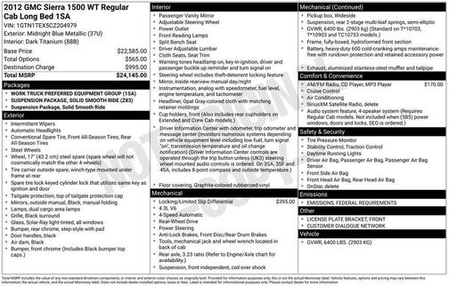 2012 GMC Sierra 1500 Work Truck