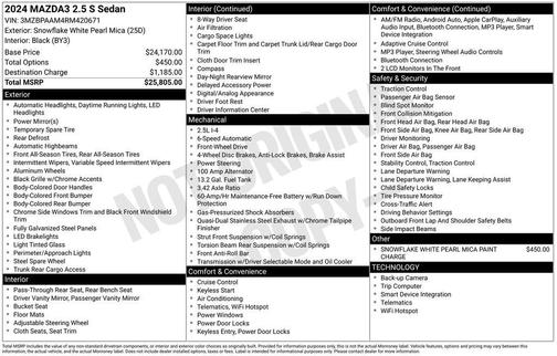 2024 Mazda Mazda3 2.5 S