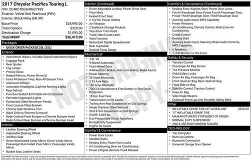 2017 Chrysler Pacifica Touring-L