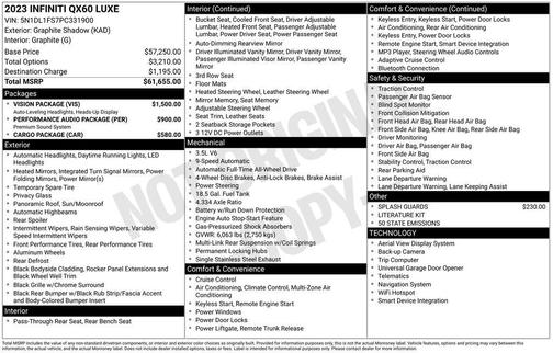 2023 INFINITI QX60 Luxe