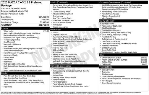 2025 Mazda CX-5 2.5 S Preferred Package