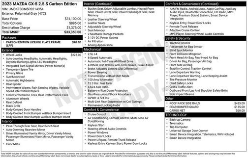 2023 Mazda CX-5 2.5 S Carbon Edition