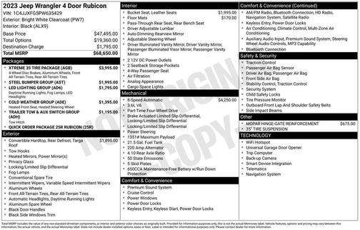 Bright White Clearcoat 2023 Jeep Wrangler Rubicon