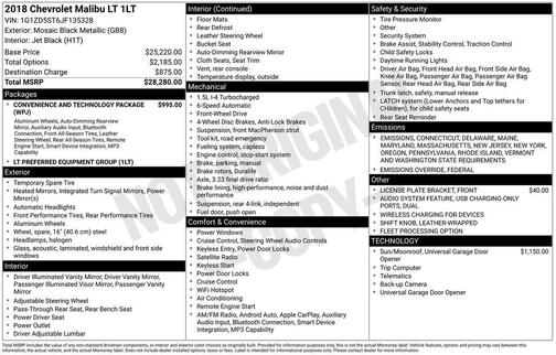 2018 Chevrolet Malibu LT