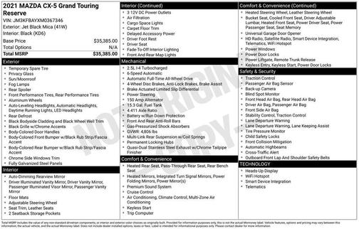 2021 Mazda CX-5 Grand Touring Reserve