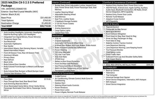 2025 Mazda CX-5 2.5 S Preferred Package