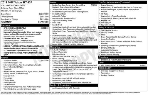 2019 GMC Yukon SLT