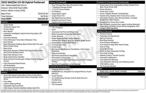 2025 Mazda CX-50 Hybrid Preferred Package