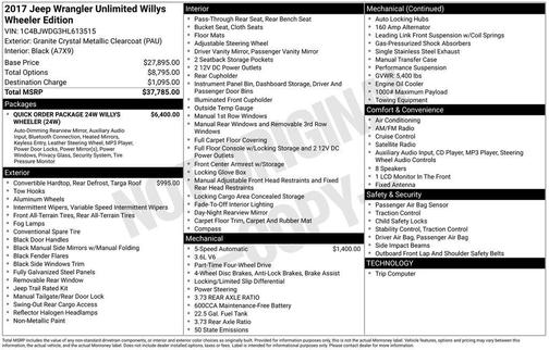 2017 Jeep Wrangler Unlimited Sport