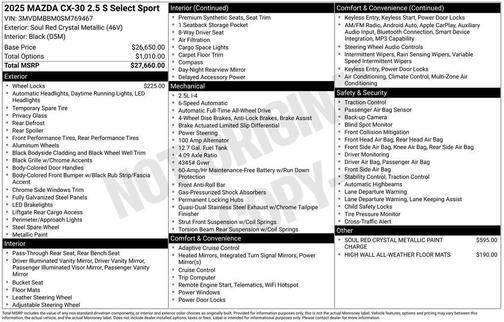 2025 Mazda CX-30 Select