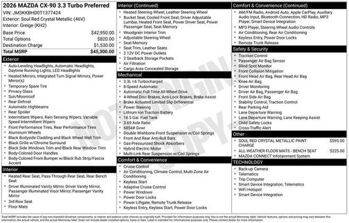 2026 Mazda CX-90 Preferred