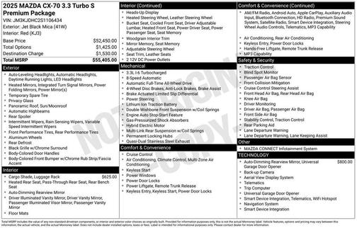 2025 Mazda CX-70 CX-70