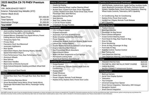2025 Mazda CX-70 CX-70