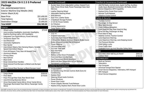 2025 Mazda CX-5 Preferred