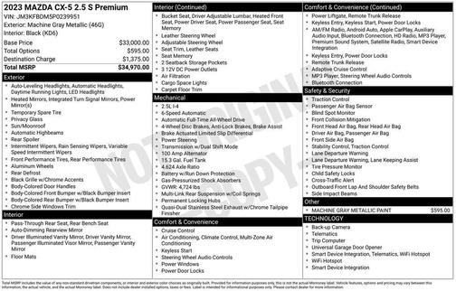 2023 Mazda CX-5 2.5 S Premium