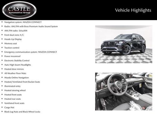 Jet Black Mica 2026 Mazda CX-70 3.3 TURBO S PREMIUM