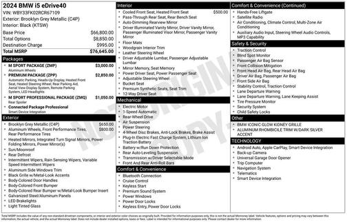 2024 BMW i5 eDrive40