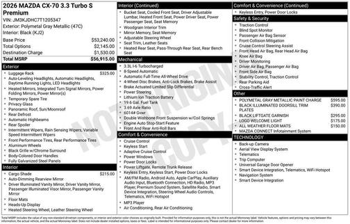 2026 Mazda CX-70 CX-70
