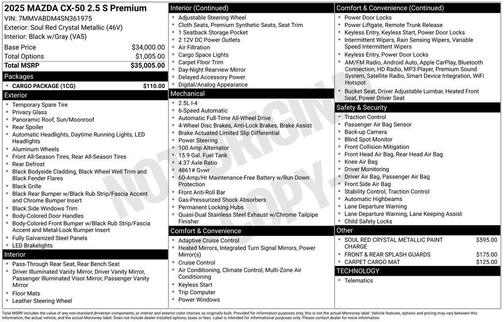 2025 Mazda CX-50 2.5 S Premium Package