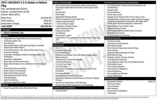 2021 Mazda Mazda3 FWD w/Select Package