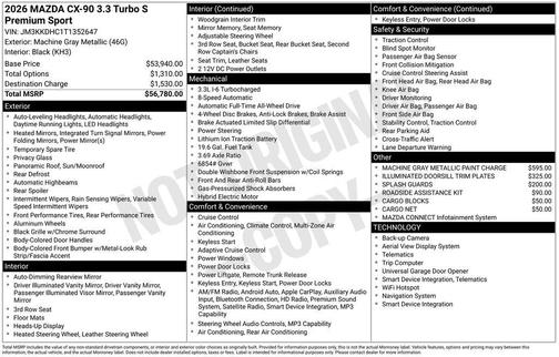 2026 Mazda CX-90 3.3 Turbo S Premium