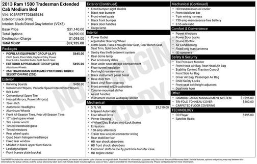 2013 RAM 1500 Tradesman/Express