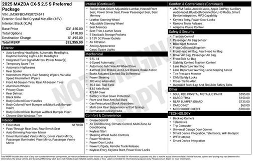 2025 Mazda CX-5 Preferred