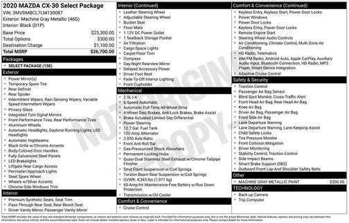 2020 Mazda CX-30 Select