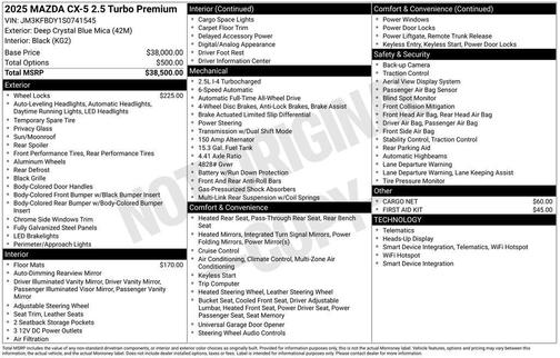 2025 Mazda CX-5 2.5 Turbo Premium Package