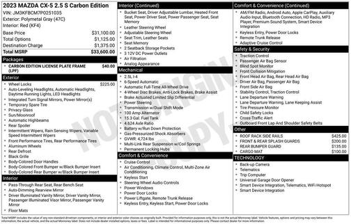 2023 Mazda CX-5 2.5 S Carbon Edition