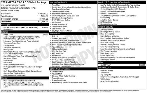 2025 Mazda CX-5 2.5 S Select Package