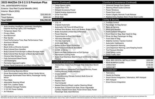 2023 Mazda CX-5 2.5 S Premium Plus Package