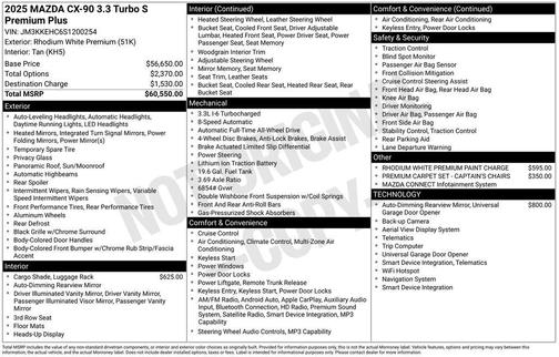 2025 Mazda CX-90 S Premium Plus