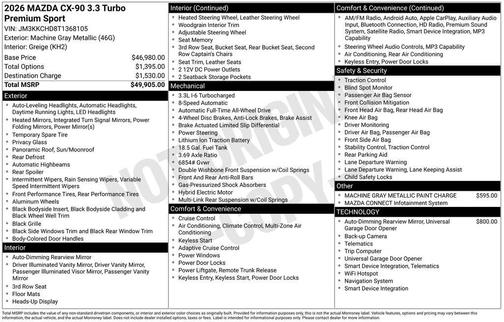 2026 Mazda CX-90 Premium