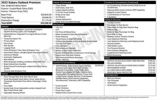 2022 Subaru Outback Premium